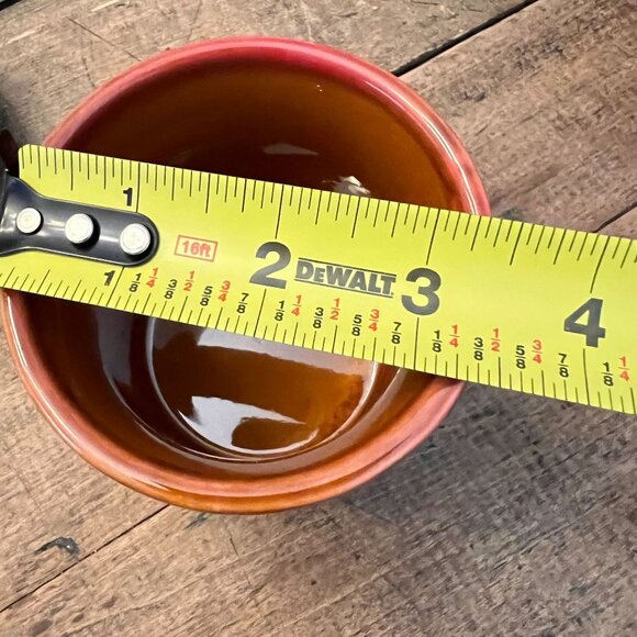 Vintage Ceramic Turkey Pinecone Autumn Canister Lid Small Crock Oak Leaves 4" - Picture 10 of 10